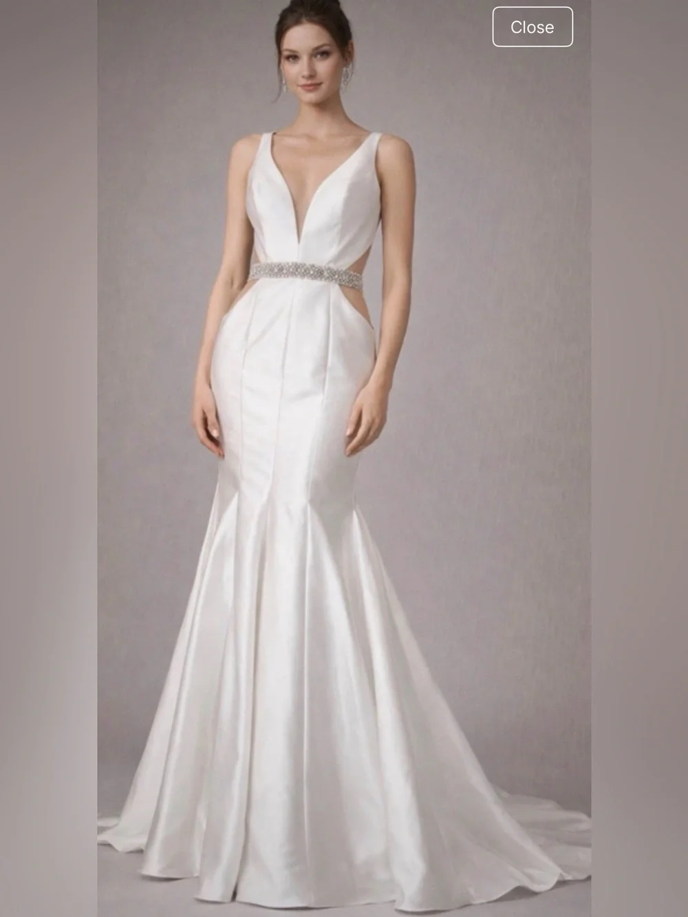 Vienna Prom Dresses | Vienna Prom White Satin Mermaid Wedding Dress With Crystal Waist | Color: White | Size: 2 | Realveeboutique's Closet